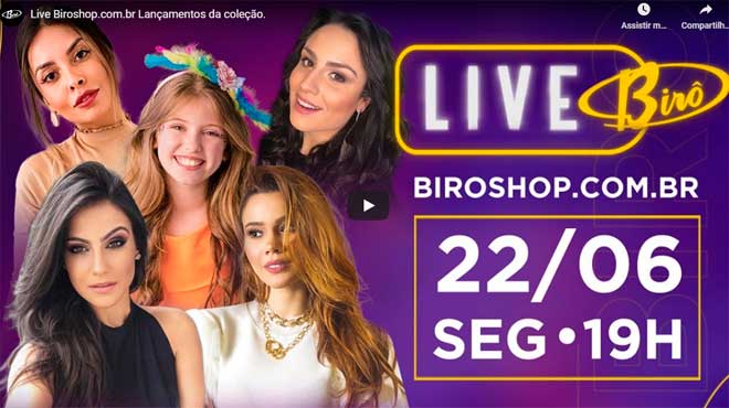 Live da coleção Biroshop, não perca, condições especias para nossos clientes que estivem assistindo
