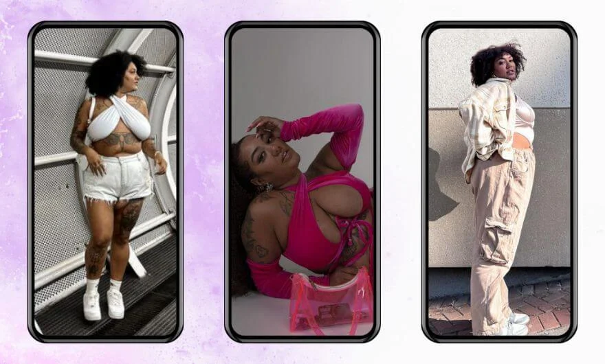 Imagens da modelo plus size Juliana Santana