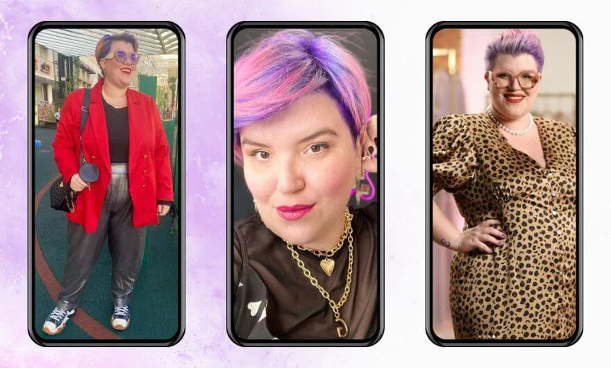 Imagens da modelo plus size Gabi Menezes